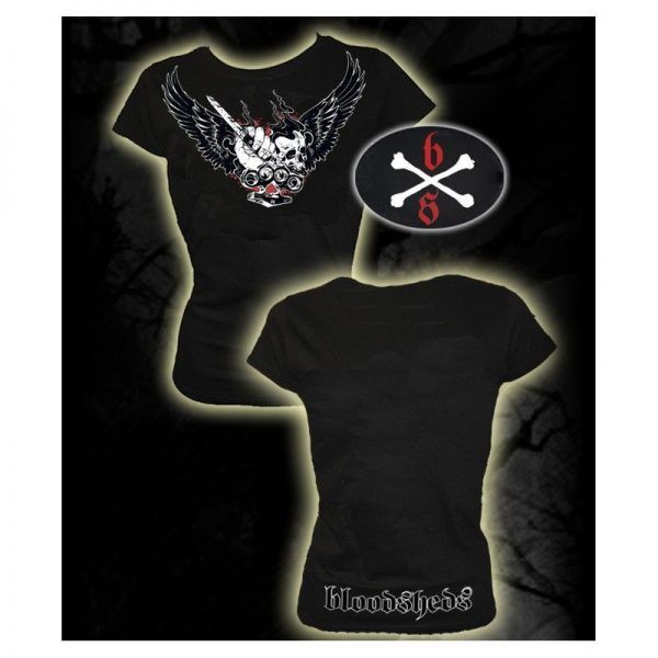 CAMISETA ALAS NEGRA CHICA
