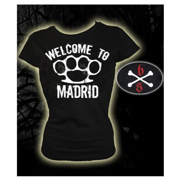 CAMISETA WELCOME TO MADRID NEGRA CHICA