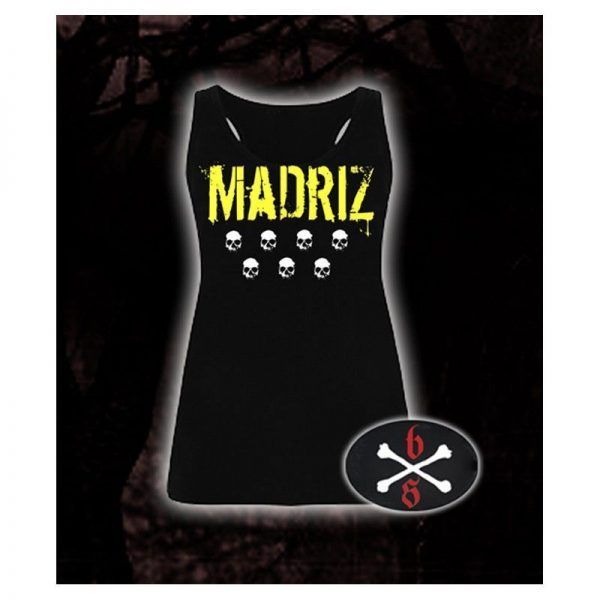 CAMISETA MADRIZ TIRANTES CHICA NEGRO