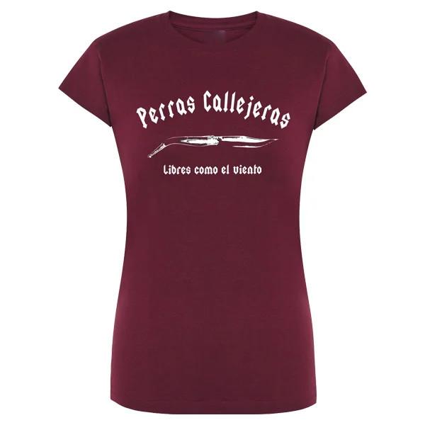 CAMISETA PERRAS CALLEJERAS GRANATE