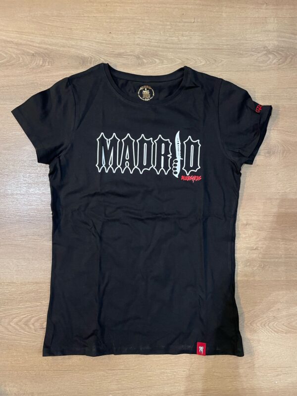 CAMISETA MADR1D NEGRA CHICA