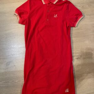 VESTIDO POLO ROJO DETALLE DORADO HTH