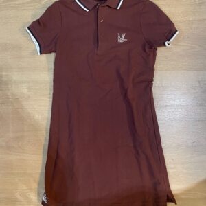 VESTIDO POLO CHOCOLATE DETALLE BLANCO/NEGRO HTH
