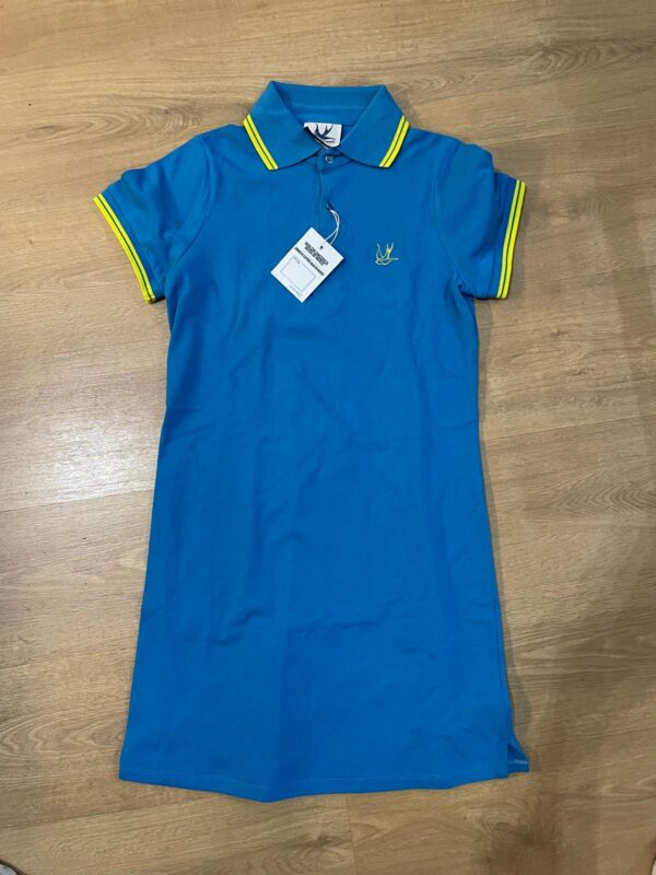 VESTIDO POLO AZUL DETALLE AMARILLO HTH