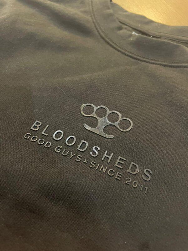 SUDADERA BLOODSHEDS CENTRADO 3D Negro
