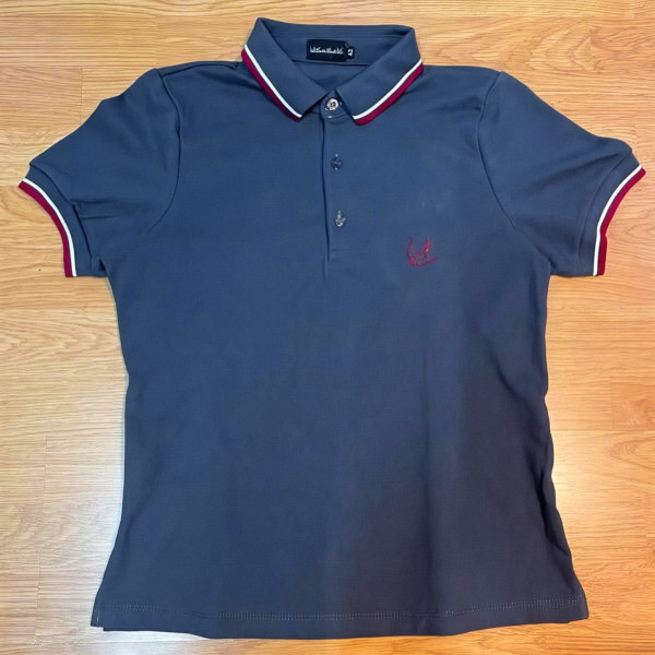 POLO GRIS DETALLE ROJO/BLANCO CHICA HTH