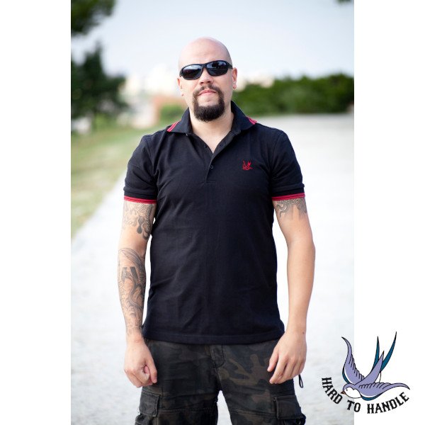 POLO HTH NEGRO DETALLE GRANATE