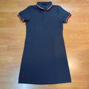 VESTIDO POLO GRIS DETALLE ROJO/BLANCO CHICA HTH