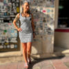 VESTIDO LEOPARDO BLANCO Y NEGRO HTH